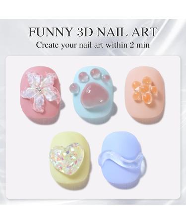 Double Rhythm 3D Nail Gel - Clear Solid Sculpting Gel for Nail Art | Non-Sticky Hard Gel for Extensions | Soak Off UV/LED - 15g - Buy Online on GoSupps.com
