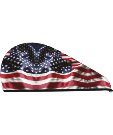 Firefighter American Flag Coral Velvet Hair Cap | Quick-Dry Towel Wrap for Men & Women | Perfect for Travel & Home - Buy Online on GoSupps.com