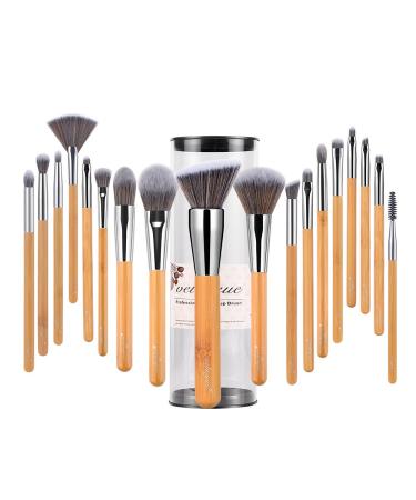 Vela.Yue Make Up Cosmetic Brush Set 18-piece Foundation Concealers Eye Brush Kits Soft Synthetic Complete Set