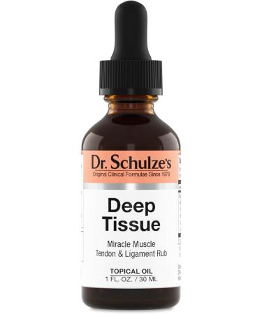 Dr. Schulze's Deep Tissue Oil | Powerful Herbal Support for Muscles, Tendons and Joints 1 Fl Oz (Pack of 1)