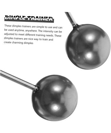 FRCOLOR 1 Pair Dimple Trainer Double Chin Exerciser Neck Toning Exerciser Forming Mouth Exerciser Jaw Trainer Smile Beauty Exerciser Jaw Exerciser Facial Tools Face Exercise Device Alloy 4.30X2.50X0.80CM Black - Buy Online on GoSupps.com