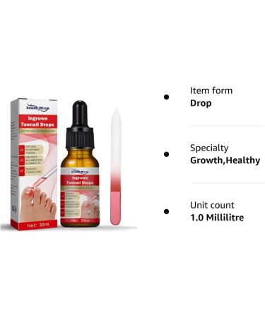 Ingrowth Toenail Correction Treatment Oil Kit - 10ml with Glass Nail File | Ingrown Toenail Drops, Cuticle Nail Oil & Fungal Treatment - Buy Online on GoSupps.com