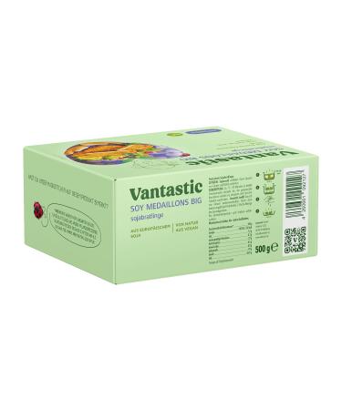 Vantastic Foods Big Steaks 500g | Vegan Meat Substitute | High-Protein Soya Steaks | Delicious Vegan Schnitzel for Frying - Buy Online on GoSupps.com