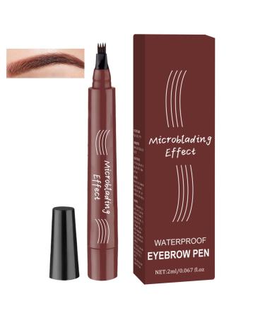 1 PCS Eyebrow Pencil Eyebrow Pen Waterproof Brow pen Microblading Eye Brow Pencils Long Lasting Natural Eyebrow Pen Reddish-brown 1 count (Pack of 1) 01 Reddish-brown