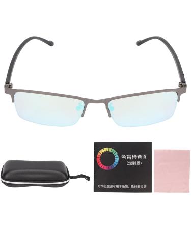 Ultra-Light Color Weakness Correction Glasses for Red-Green Color Blindness | Silver & Black Alloy Frame - Buy Online on GoSupps.com