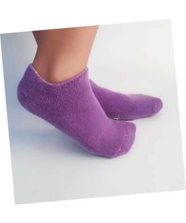 SOESFOUFU Gel Socks for Moisturizing Spa Gel Socks Cracked Heel Socks Spa Socks Cracked Skin Socks Moisturizing Gel Socks Moisturizing Socks Cracked Skin Gloves Socks for Heels Indoor Purple - Buy Online on GoSupps.com