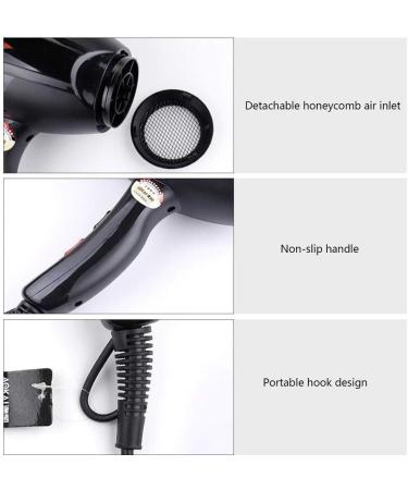 1800W Pro Hair Dryer with Nozzle Ionic Powerful Salon Professional Blow Dryer DC Motor Fast Hairdryer with 2 Speed and 3 Heat Settings Hanging Loop for Hairstylist Dresser Home Men and Women Small - Buy Online on GoSupps.com