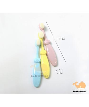 Smiling Whale Nano Toothbrush for Toddlers and Kids - Extra Soft Bristles for Sensitive Gums - Duo Function Tongue Cleaner - Pink - Buy Online on GoSupps.com