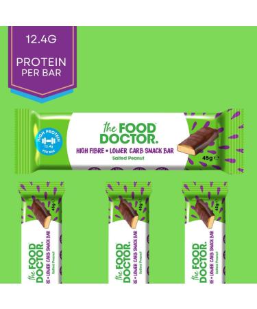 The Food Doctor Salted Peanut Keto Bar Low Carb Bar High Protein Bar High Fibre Pack of 12 - Buy Online on GoSupps.com