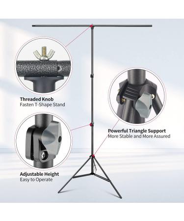 Hemmotop 5x6.5ft Green Screen Backdrop Kit for Photography, Chromakey Virtual Background for Zoom & YouTube - Includes Stand, Sheet, and 5 Clamps - Buy Online on GoSupps.com
