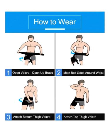 Lxnderment Stabilizing Hip Brace Thigh Compression Sleeve - Sciatica Nerve Brace for Men and Women - Groin Wrap for Pain Relief - Buy Online on GoSupps.com