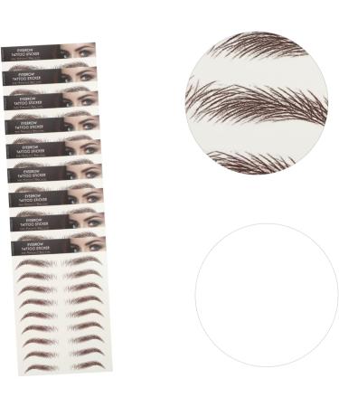 FOMIYES 63 Sheets Waterproof Eyebrow Stickers Lady Tools Fake Eyebrow Stickers Temporary Brow Tattoos Hair - Buy Online on GoSupps.com
