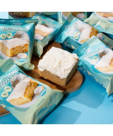 AP Prime Bites Protein Brownies | High Protein Low Sugar Brownies | 19g Protein 5g Collagen | Delicious High Protein Treat Gluten Free | Box of 12 Brownies (Glazed Cinnamon Roll) Glazed Cinnamon Roll Box of 12 - Buy Online on GoSupps.com