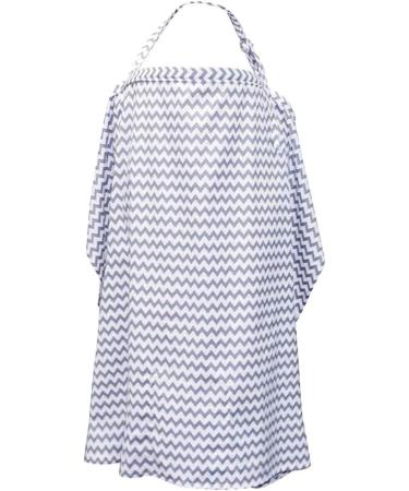 Auranso Infinity Nursing Cover Scarf - Breathable Cotton Breastfeeding Apron with Pockets - Grey One Size - Buy Online on GoSupps.com