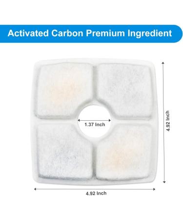 Cepheus Cat Water Fountain Filter 8/16 Pack - Replacement Filters for 84oz Square Pet Fountains - Buy Online on GoSupps.com