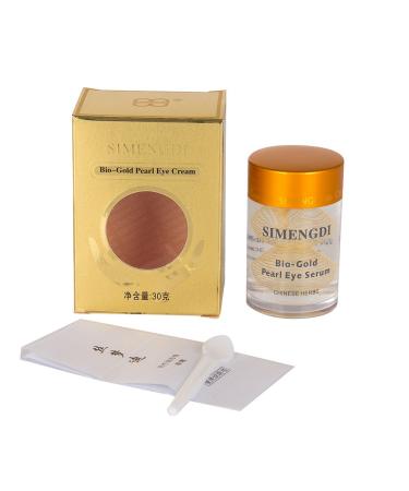 Simengdi Silk Essence Eye Serum   Bio Gold Pearl Gel for Dark Circles and Eye Puffiness   Anti Aging  Anti Wrinkle and Cell Renewal Serum - Chinese Herbs and Pearl Powder 1 Ounce