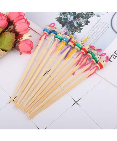 10 Count Wooden Bamboo Ear Cleaner Ear Pick Cute Chinese for Doll Wood Ear Pick Ear Wax Remover Cleaning Tool for Ear Ca Ear Cleaner - Buy Online on GoSupps.com