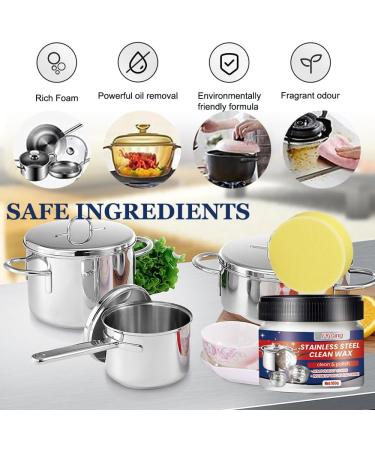 FYeang Stainless Steel Cleaner Stainless Steel Cleaning Wax Stainless Steel Cleaning Paste Rust Remover for Stainless Steel Stainless Steel Cleaner for Appliances - Buy Online on GoSupps.com