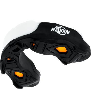 Buy Madgon Premium Mundsprung - Adjustable Tooth Protection for Martial Arts MMA Boxing & More - Black & White with Transport Box - Buy Online on GoSupps.com