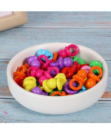 100 Acrylic Pacifiers - Baby Toys for Birthday Parties & Baptism - Soothing Mini Color Decorations - Buy Online on GoSupps.com