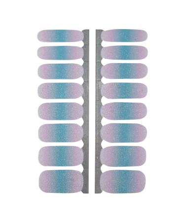 My nails nail foils chewing gum color gradient I 16 Ultra-thin nail polish strips blue/pink i self-adhesive premium nail art wraps i sticks to natural and lacquered acrylic gel & shellac nails