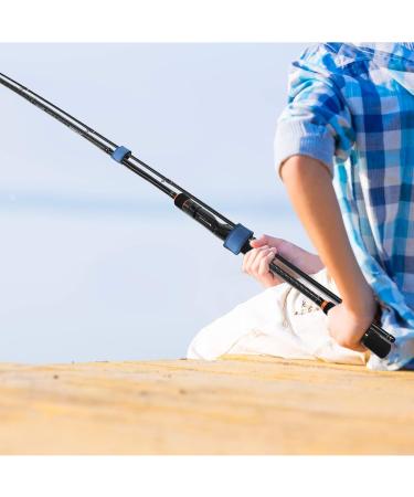 PHINGEER Fishing Rod Belt 6 Pack - Velcro Spinning Rod Holders | Fishing Accessories in Blue for Easy Transport - Buy Online on GoSupps.com