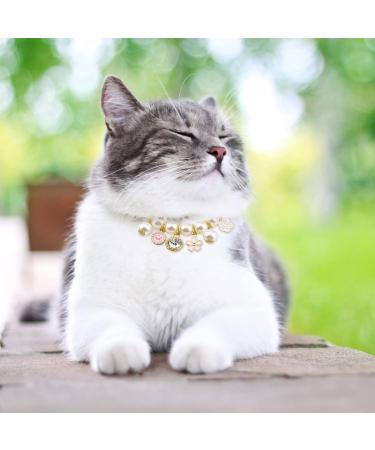 URROMA Pink Pet Pearl Collar - Adjustable Crystal Dog & Cat Necklace with Rhinestone Bling - Buy Online on GoSupps.com