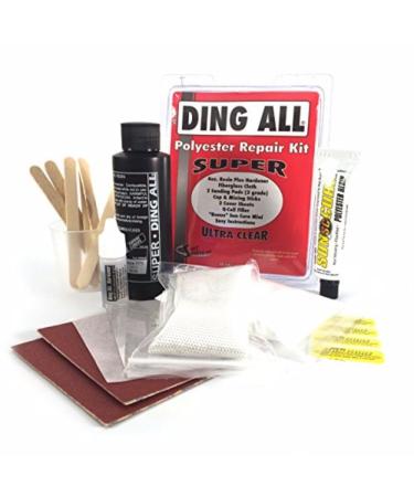 Ding All 4 Oz All SUPER Polyester Repair Kit for Medium to Large Sized Polyester Surfboards Repairs