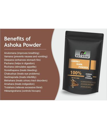 Ashoka Bark Powder 100g 100% Natural Pure Herbal Non GMO Lab Tested - Buy Online on GoSupps.com