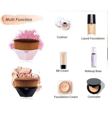 Buy Haf Makeup Brush - Diamond Shaped Liquid & Powder Foundation Brush | Flawless Synthetic Fiber Bristles - International Shipping - Buy Online on GoSupps.com