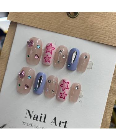 Handmade Wearing Nail Cute Star Gentle Fake Nail Beauty (Color : A Size : XS) - Buy Online on GoSupps.com
