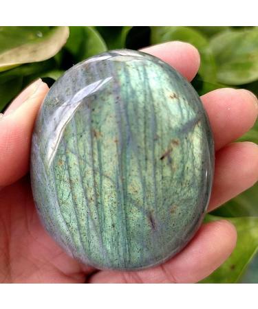 Healing Aura Crystal - Natural Blue Genuine Labrador Moonstone (90-95g) | Authentic Crystals for Wellness & Spirituality - Buy Online on GoSupps.com