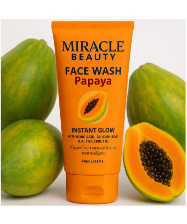 MACARIA Miracle Beauty Papaya Daily Routine Face Wash & Cleanser for Women Face Glow By Bangkok Technology