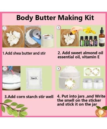 DINGTU Body Butter Making Kit- Shea Butter Lotion Making Kit DIY Crafts for Adults Organic Shea Butter Natural Whipped Body Butter Maker Skin Care Gifts for Women - Buy Online on GoSupps.com