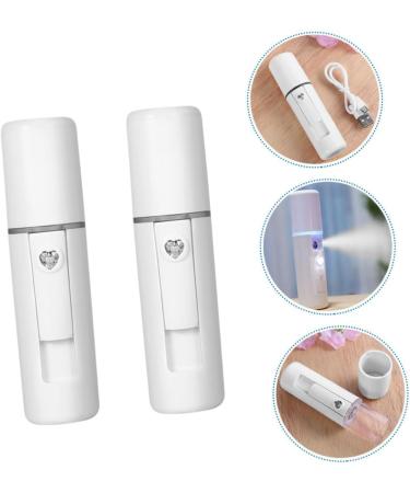 AUTSUPPL 2pcs Spray Meter Handhold Facial Mister Mini Face Humidifier Women Face Steamer Plastic White - Buy Online on GoSupps.com