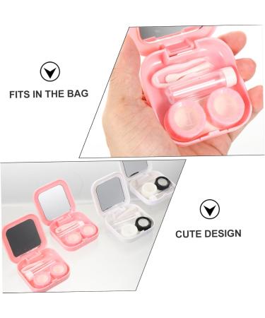Homsfou 4-Piece Contact Lens Container Set | Tweezers & Suction Rod Travel Case | Mini Holder & Remover for Easy Lens Storage - Buy Online on GoSupps.com