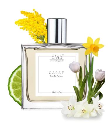 EM'5 Carat Long Lasting Perfume for Women | Floral Green Powdery Fragrance | Strong EDP Spray | Luxury Gift for Women.