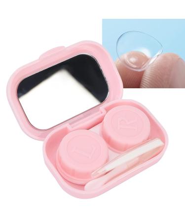 Mini Travel Contact Lens Container Set - Portable Pink Contact Lens Box with Tweezers for Outdoor & Office Use - Buy Online on GoSupps.com