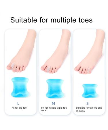 6 Pcs Upgraded Gel Toe Separators Bunion Corrector Orthotics - Blue M - Buy Online on GoSupps.com