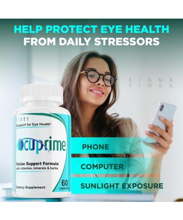 Sigma Times Ocuprime for Eyes 3 Pack | Vision Formula with Occuprime Supplements | Eye Pills (180 Capsules) - Buy Online on GoSupps.com