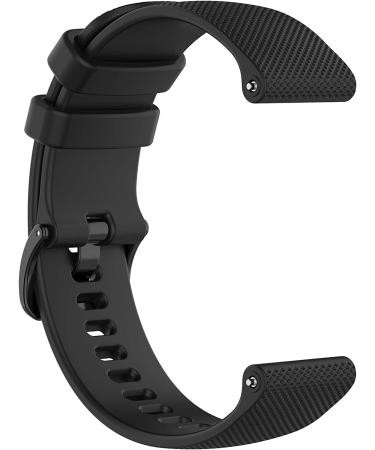 20MM Silicone Quick Release Bands for Garmin Venu Sq/Venu Sq Music - Black - Buy Online on GoSupps.com