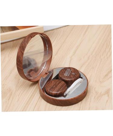 Goohochy Contact Lens Case Set - Colorful Accessories & Eye Care Holder with Mirror Tweezers and Wooden Bracket - International Shipping Available - Buy Online on GoSupps.com
