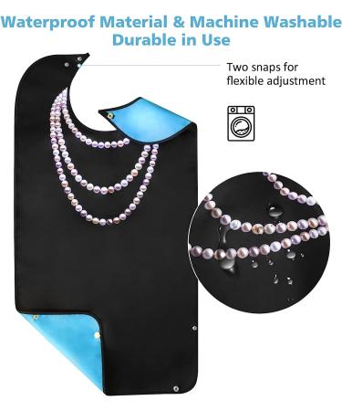 LoLosue 3Pcs Women's Elderly Reusable Adult Bibs | Waterproof Mealtime Protectors with Crumb Catcher & Necklace Design - Buy Online on GoSupps.com