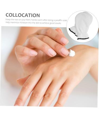 Healeved 1 Pair Wax Essential Oil Gloves Hand Care Paraffin Wax Mittens Paraffin Hand Mitts Moisturizing Hand Gloves Wax Mitts Polyester Work White Exfoliating - Buy Online on GoSupps.com
