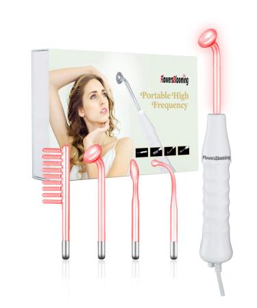 High Frequency Facial Machine Skin Care Tool for Wrinkles Reducing Skin Tightening High Frequency Facial Wand with 4 Tubes