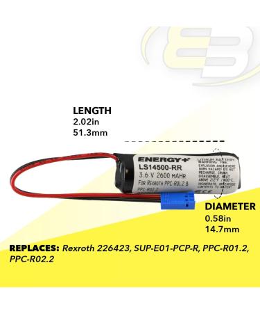 Buy PLC LS14500-RR 3.6V 2600mAh Li Battery - Replaces Rexroth 226423 & More | Global Shipping Available - Buy Online on GoSupps.com