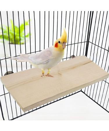 2PCS Bird Platform Flat Wooden Stand Pet Platform Climbing Platform Bird Cage Accessories for Small Animals Parakeets Budgies Chinchilla Hamster Rat Mouse Parrot Flat Platform - Buy Online on GoSupps.com