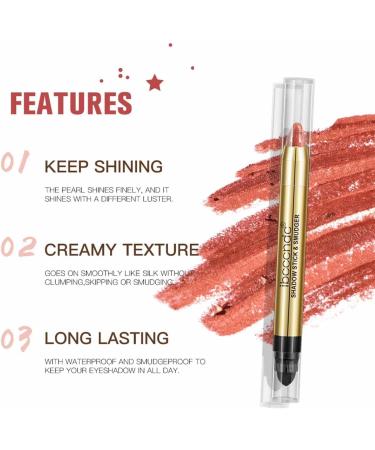 Eyeshadow Stick | Waterproof Eye Shadow Pencil Crayon | Long Lasting Shimmer Cream Eyeshadow Pencil Crayon for Favor 5# - Buy Online on GoSupps.com