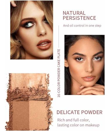 Setting Makeup Powder Waterproof Oilproof Face Makeup Palette Face Shading Powder 4 Highly Pigmented Colors for Contouring and Highlighting Shzons 02 - Buy Online on GoSupps.com