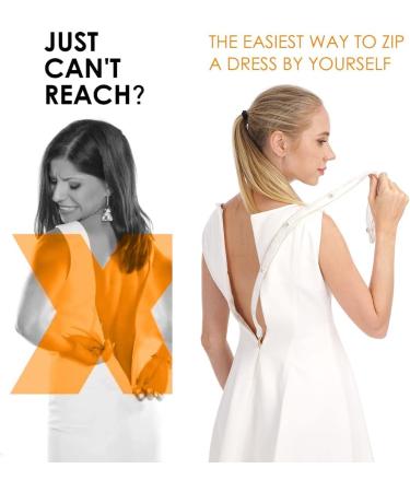 Zipper Tapping Aid | Long Zipper Helper for Back Dresses & Boots - White | Easy Zipper Assistant - Buy Online on GoSupps.com